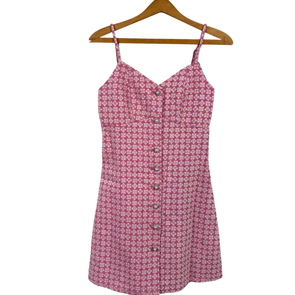 Urban Revivo Babydoll Dress XS (US 2) Denim Geometric Western Rodeo Cowgirl